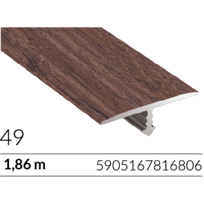 ARBITON CS22 dąb tasmański CS49 profil dylatacyjny do łącznia o tym samym poziomie 1,86m